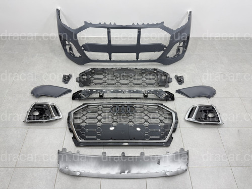 Бампер передний в сборе S-Line CHROME для Audi Q5 2021-2024 артикул 9414