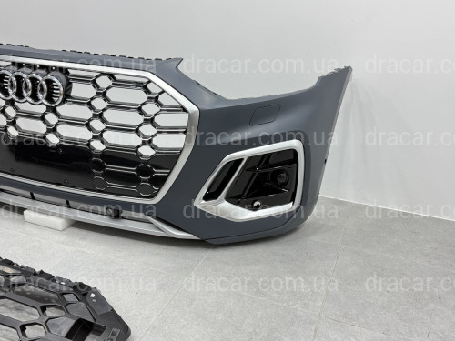 Бампер передний в сборе S-Line CHROME для Audi Q5 2021-2024 артикул 9414
