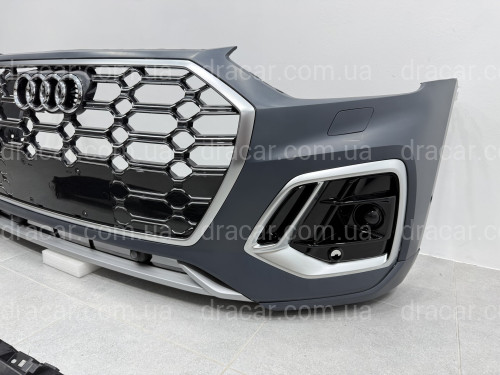 Бампер передний в сборе S-Line CHROME для Audi Q5 2021-2024 артикул 9414