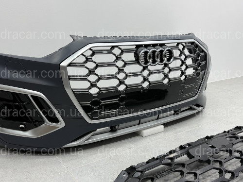 Бампер передний в сборе S-Line CHROME для Audi Q5 2021-2024 артикул 9414