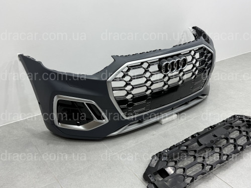 Бампер передний в сборе S-Line CHROME для Audi Q5 2021-2024 артикул 9414