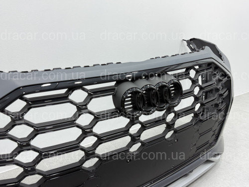 Бампер передний в сборе S-Line BLACK для Audi Q5 2021-2024 артикул 9413