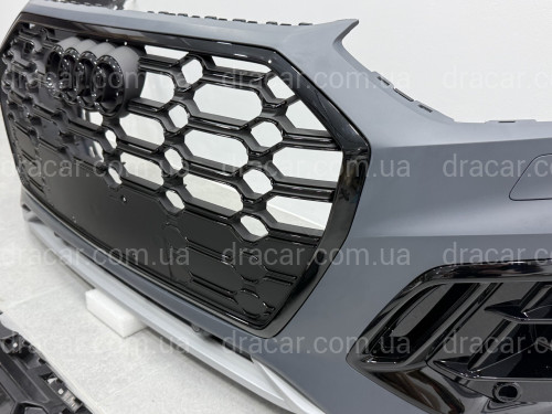 Бампер передний в сборе S-Line BLACK для Audi Q5 2021-2024 артикул 9413