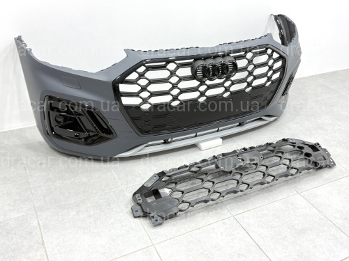 Бампер передний в сборе S-Line BLACK для Audi Q5 2021-2024 артикул 9413