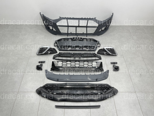 Бампер передний в сборе S-Line CHROME для Audi A4 B9 2020-2023 артикул 9443