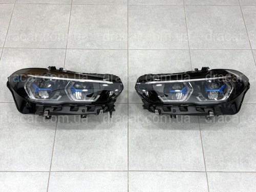 Фары Shadow line Laser для BMW X5 G05 X6 G06 до рестайлинга 2018-2022, комплектные с блоками артикул 9517