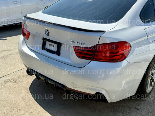 Спойлер лип M Performance BMW 4 series F36 2013-2020 ABS пластик, черный глянец артикул 8385