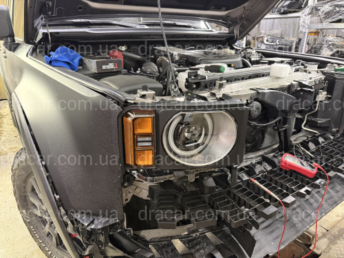 Фары ROUND LED Toyota Land Cruiser Prado 250 2024-, комплектные с блоками 2 шт. для замены простых фар в круглые артикул 9007