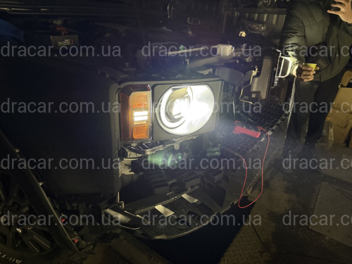 Фары ROUND LED Toyota Land Cruiser Prado 250 2024-, комплектные с блоками 2 шт. для замены простых фар в круглые артикул 9007