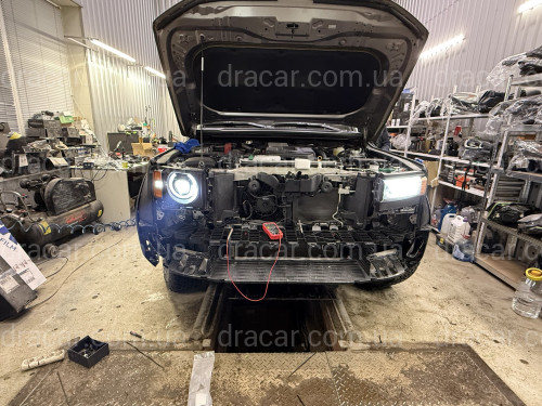 Фары ROUND LED Toyota Land Cruiser Prado 250 2024-, комплектные с блоками 2 шт. для замены простых фар в круглые артикул 9007
