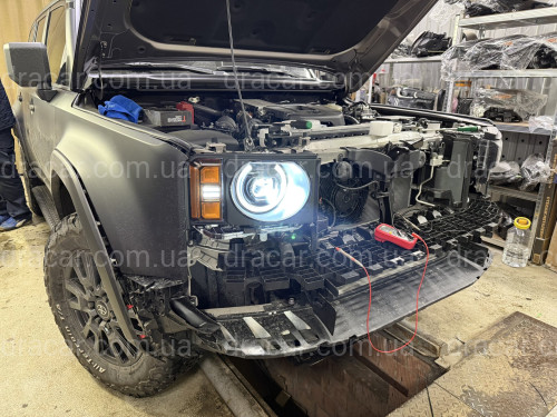 Фары ROUND LED Toyota Land Cruiser Prado 250 2024-, комплектные с блоками 2 шт. для замены простых фар в круглые артикул 9007