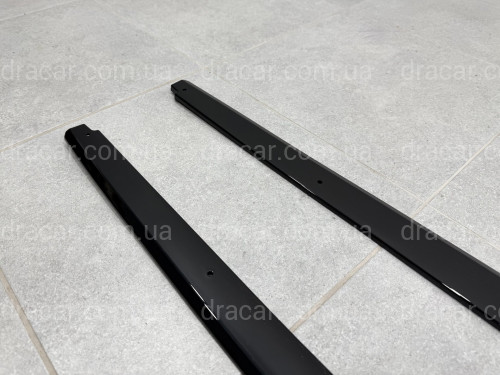 Лезвия под пороги M-Perfomance BMW 5 series F10 F11 2010-2016 2шт. черный глянец артикул 8136