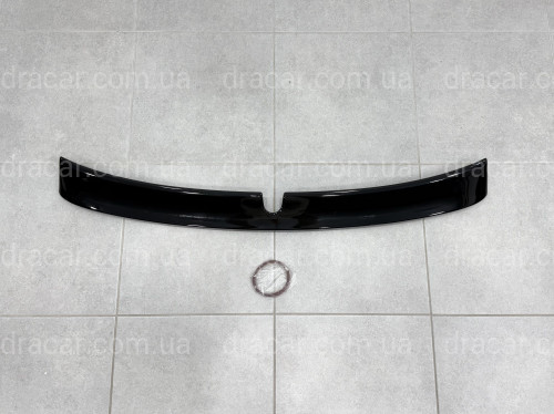 Козырек на стекло Mercedes-Benz E class W211 2003-2009 ABS пластик, цвет черный глянец артикул 9452