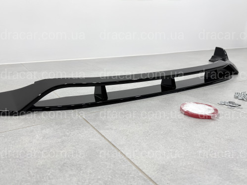 Юбка накладка переднего бампера M Performance BMW X3 G01 / X4 G02 2018-2021, ABS пластик цвет черный глянец артикул 9570