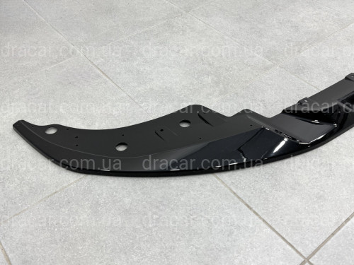 Юбка переднего бампера BMW 4 series G22 2020+ ABS пластик, черный глянец артикул 9488
