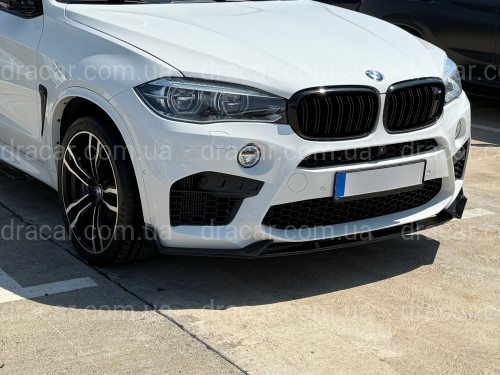 Юбка переднего бампера для BMW X5M F85 X5 F15 2013-2018, цвет черный глянец артикул 9629