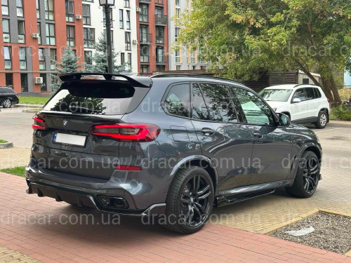 Юбка накладка заднего бампера Paradigma BMW X5 G05 2018-2025 черный глянец артикул 8941