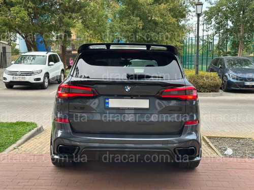 Юбка накладка заднего бампера Paradigma BMW X5 G05 2018-2025 черный глянец артикул 8941