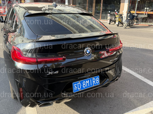 Спойлер лип багажника для BMW X4 G02 2018-2024 ABS пластик, черный глянец артикул 9641