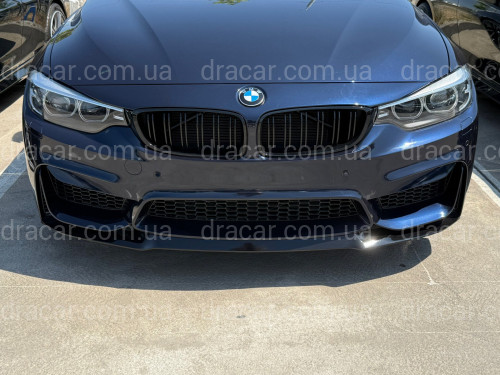 Юбка переднего бампера под M3 бампер для BMW 3 series F30 F31 2012-2018 ABS пластик, черный глянец артикул 9483