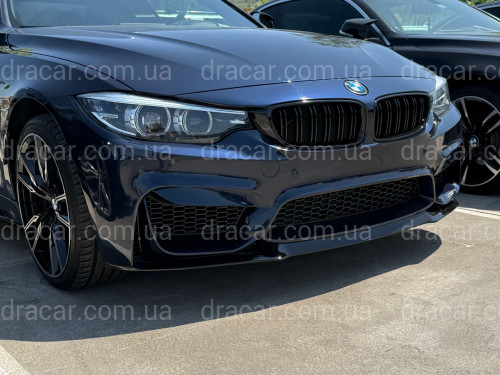 Юбка переднего бампера под M3 бампер для BMW 3 series F30 F31 2012-2018 ABS пластик, черный глянец артикул 9483