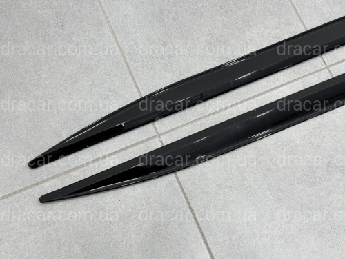 Лезвия под пороги M-Performance BMW 4 series G22 2020- 2шт. черный глянец артикул 9558