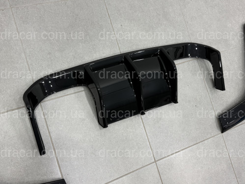 Накладка заднего бампера диффузор M-Vorsteiner к бамперу M4 для BMW 4 series F32 F33 F34 2013-2020 ABS пластик, цвет черный глянец артикул 9487