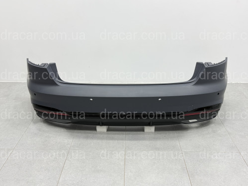 Бампер задний в сборе S-Line 2019+ BLACK для Audi A4 B9 2019-2023 артикул 9371