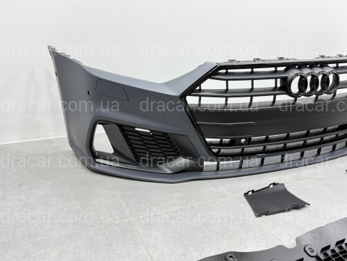 Бампер передний в сборе S-Line для Audi A7 C8 2020+ артикул 9442