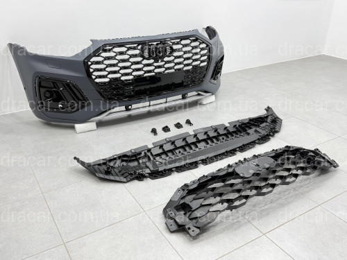 Бампер передний в сборе S-Line BLACK для Audi Q5 Sportback 2021-2024 артикул 8534