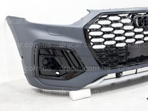 Бампер передний в сборе S-Line BLACK для Audi Q5 Sportback 2021-2024 артикул 8534