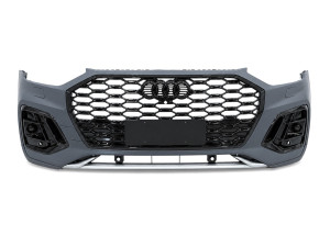 Бампер передний в сборе S-Line BLACK для Audi Q5 Sportback 2021-2024