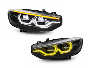 Фары FULL LED для BMW 4 series F32 F33 F36 F80 2016-2020 2шт. комплектные с блоками, КСЕНОН 6 PIN АПГРЕЙД В LED