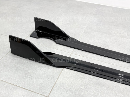 Лезвия под пороги Paradigma BMW X5 G05 F95 2018- 2шт. ABS пластик, цвет черный глянец артикул 9794
