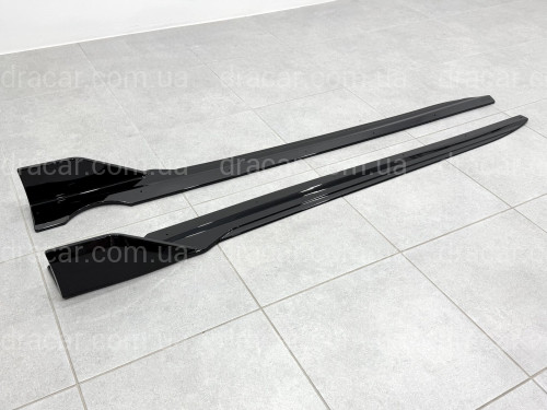 Лезвия под пороги Paradigma BMW X5 G05 F95 2018- 2шт. ABS пластик, цвет черный глянец артикул 9794