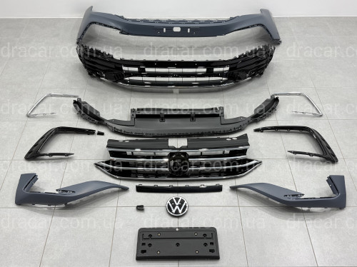 Передний бампер в сборе R-Line для Volkswagen Tiguan 2022-2024 артикул 9939