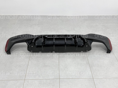 Диффузор накладка заднего бампера M5 Competition F90 для BMW 5 series G30 2017-2023 К БАМПЕРУ М ПАКЕТ, черный глянец артикул 9573