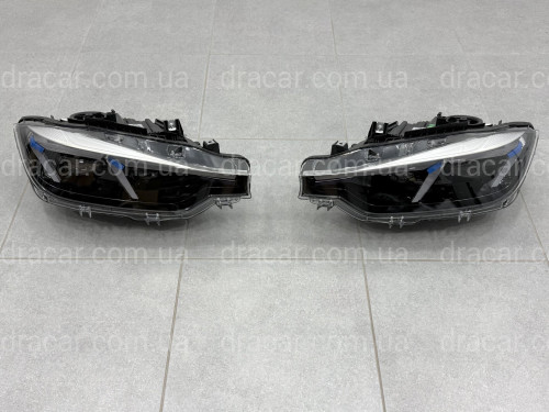 Фары FULL LED 2 линзы BMW 3 series F30 F31 2012-2018 2шт, ГАЛОГЕН В ЛЕД артикул 9044