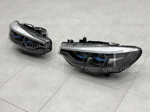 Фары в стиле LASER для BMW 4 series F32 F33 F36 F80 2016-2020 2шт. комплектные с блоками, КСЕНОН 6 PIN В LED артикул 8887
