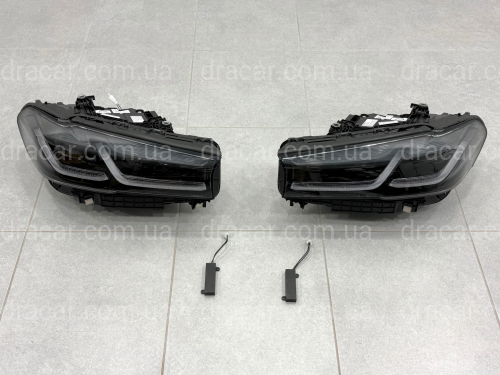 Фары Shadow Line LED LCI 2020+ для BMW G30 / G31 2016-2020 2шт. с заменой бампера на 20+ , 2 РЕЖИМА ДХО БЕЛЫЕ / ЖЕЛТЫЕ артикул 9057