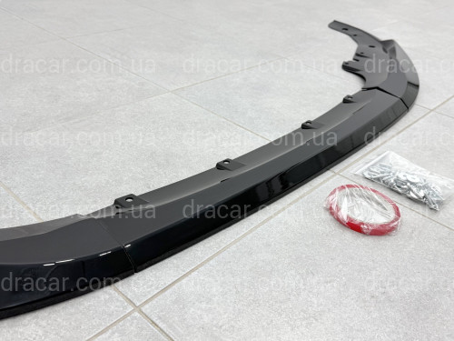 Юбка переднего бампера M-Performance BMW 4 series G22 2020+ ABS пластик, черный глянец артикул 9621