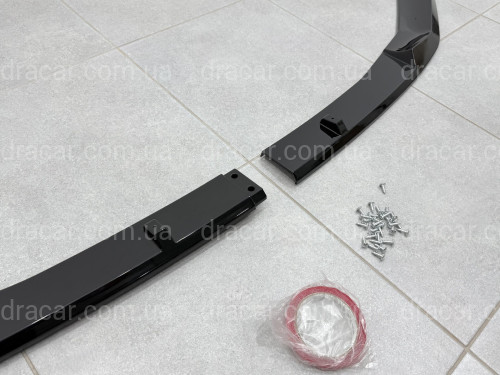 Накладка переднего бампера M-Paket BMW 5 series G30 G31 LCI 2020-2023, черный глянец артикул 9624