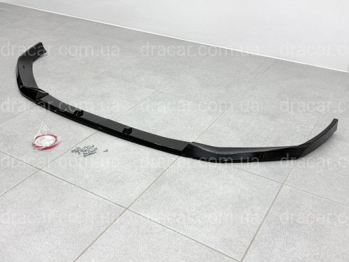 Накладка переднего бампера M-Paket BMW 5 series G30 G31 LCI 2020-2023, черный глянец артикул 9624