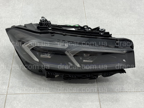 Фары LCI 2022+ рестайлинг Shadow Line для BMW G20 / G21 2019-2022 2шт. с заменой бампера на 22+ / 2 РЕЖИМА ДХО БЕЛЫЕ / ЖЕЛТЫЕ артикул 9787