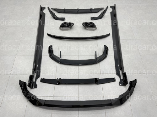 Комплект обвеса с насадками Paradigma LCI BMW X7 G07 2023+, черный глянец артикул 9636
