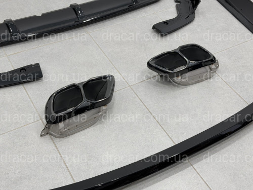 Комплект обвеса с насадками Paradigma LCI BMW X7 G07 2023+, черный глянец артикул 9636