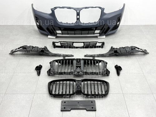 Обвес M paket LCI для BMW X4 G02 2022-2024 (бампера в сборе, арки, пороги, молдинги, вых. трубы) артикул 9064