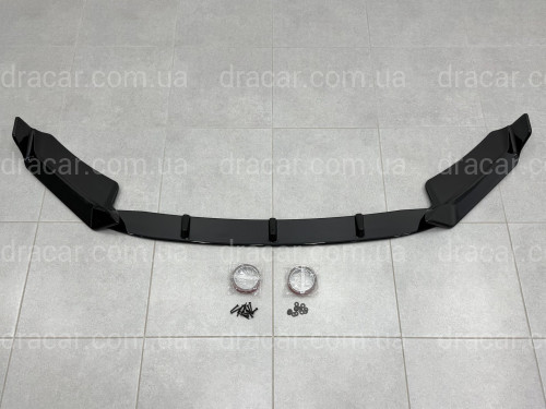 Юбка переднего бампера для BMW X5M F85 X5 F15 2013-2018, цвет черный глянец артикул 9629