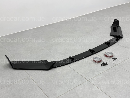 Юбка переднего бампера для BMW X5M F85 X5 F15 2013-2018, цвет черный глянец артикул 9629