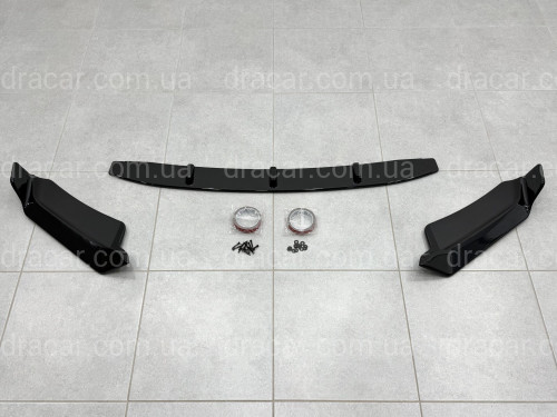 Юбка переднего бампера для BMW X5M F85 X5 F15 2013-2018, цвет черный глянец артикул 9629